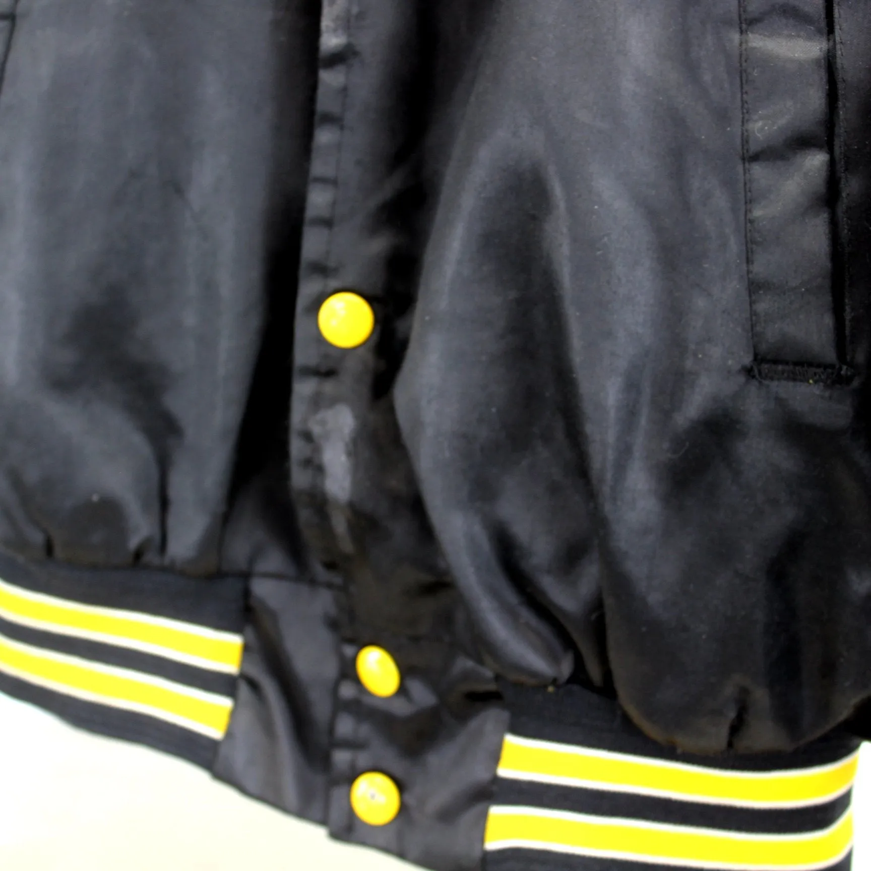 Steelers NFL Nylon Warm Up Jacket Size 18/20 Small Maker Chalk Line USA Collectible