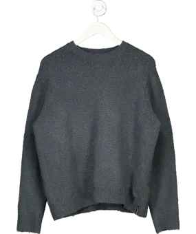 Superdrug Grey Brushed Knit Crewneck Jumper UK 10