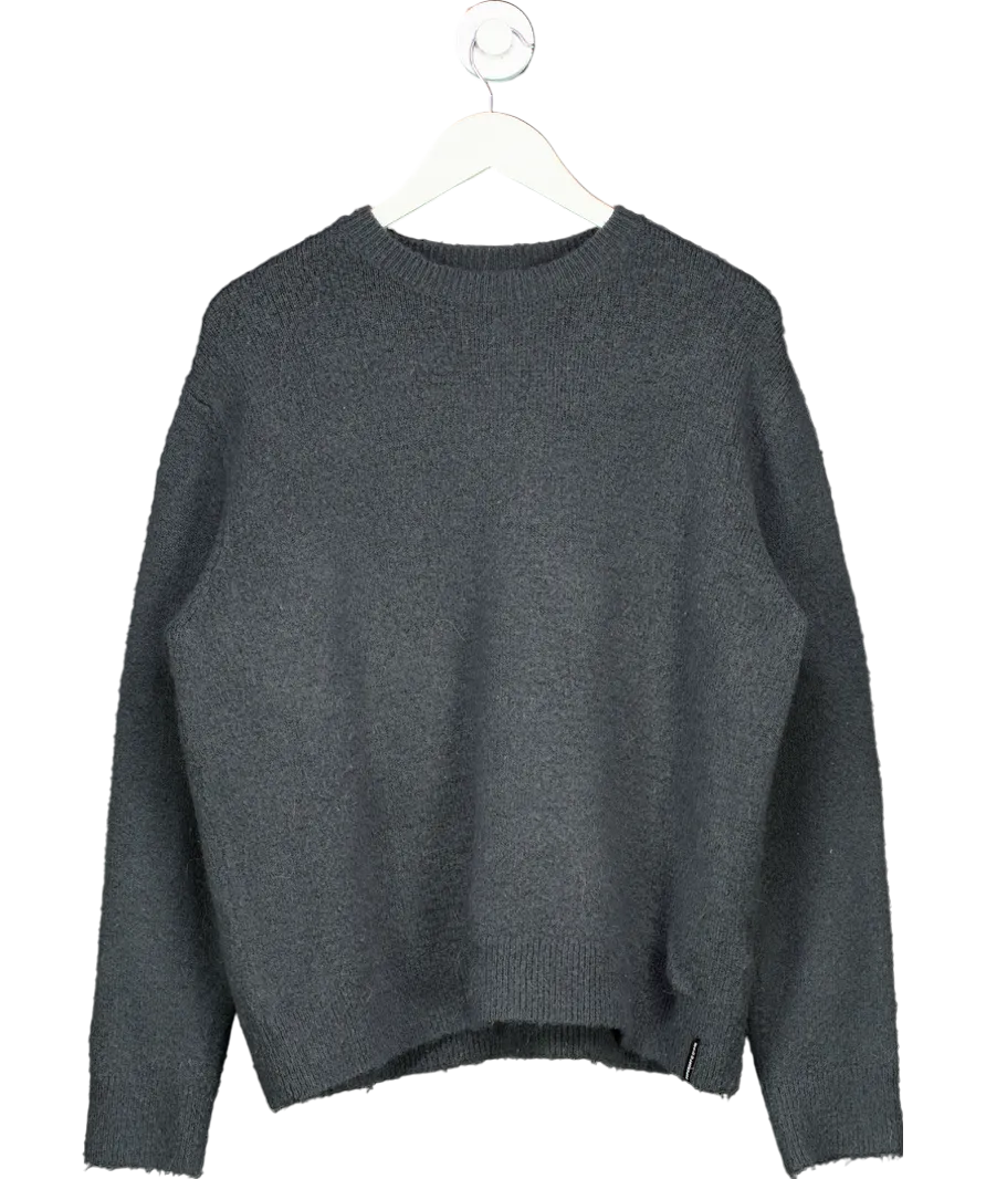 Superdrug Grey Brushed Knit Crewneck Jumper UK 10