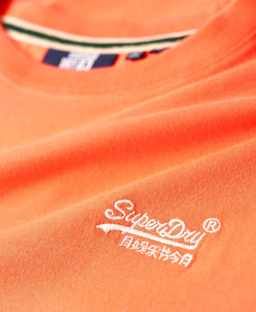 Superdry Organic Cotton Essential Logo T-Shirt - Sunburst Coral