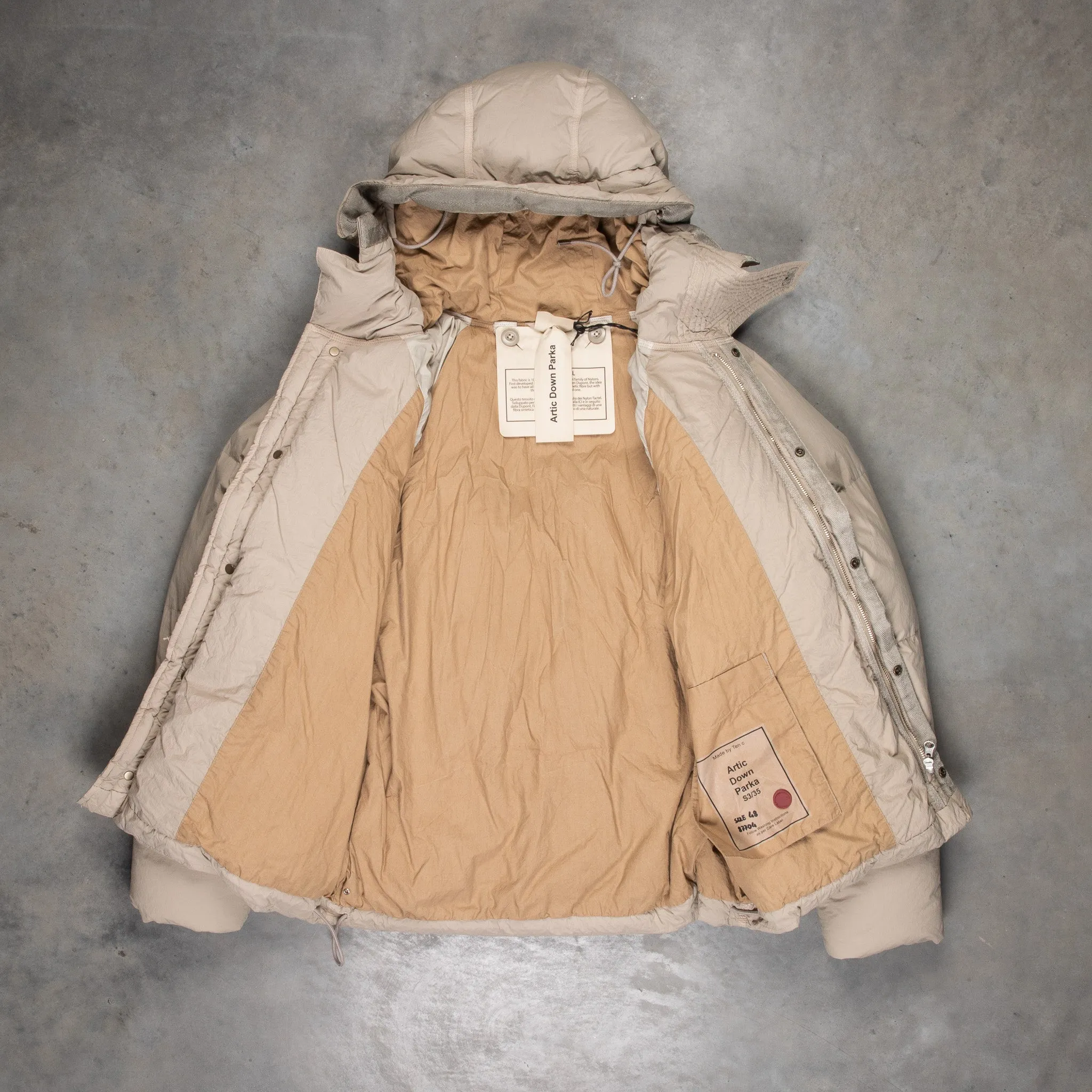 Ten C Artic Down Parka Bianco Garza