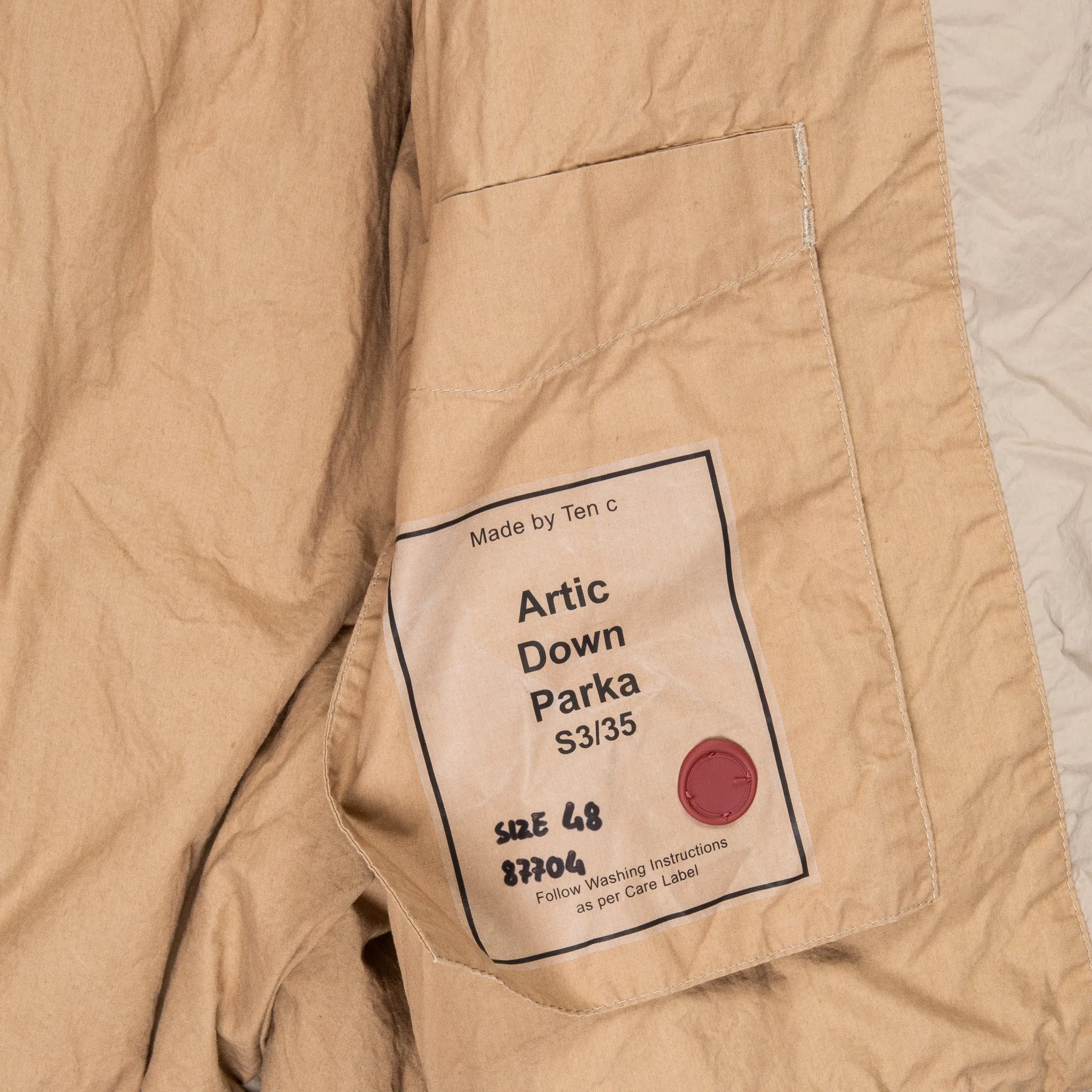 Ten C Artic Down Parka Bianco Garza