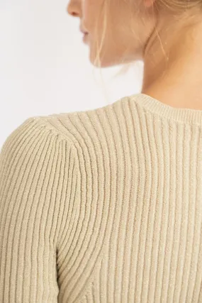 Vail Lurex Knitted Top - Gold