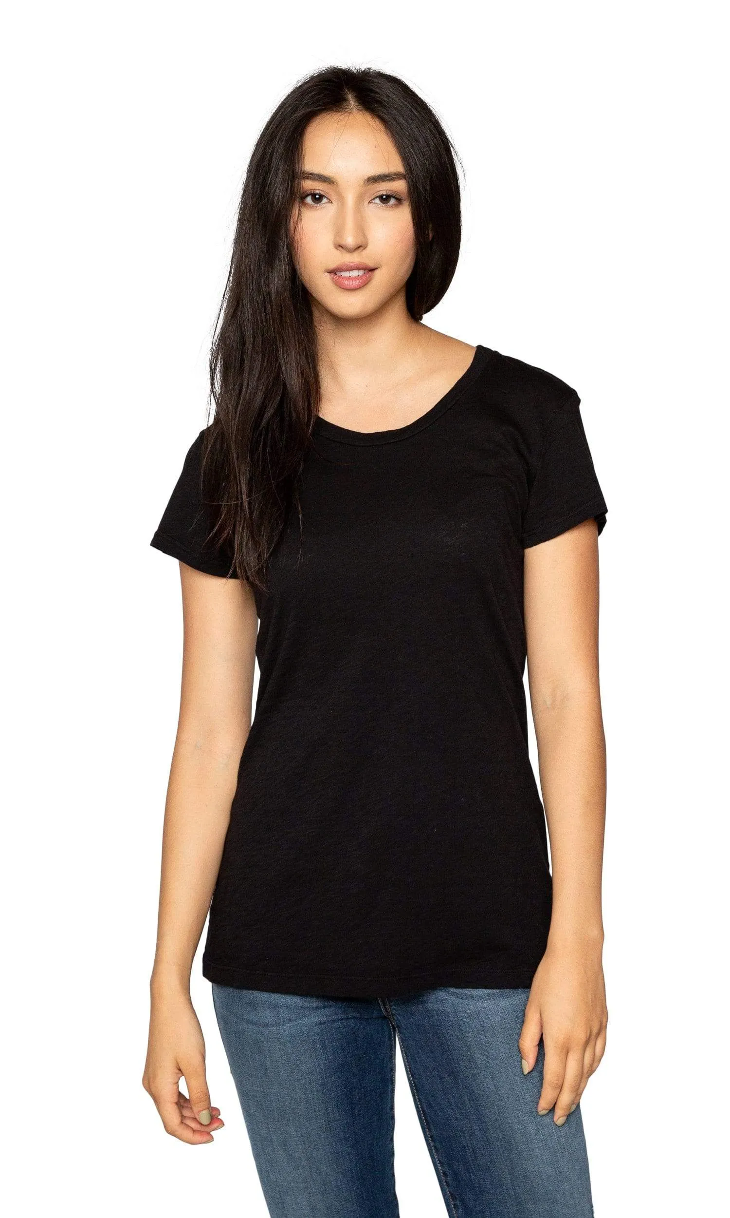 Velvet by Graham & Spencer Odelia03 Cotton Slub Crewneck Tee