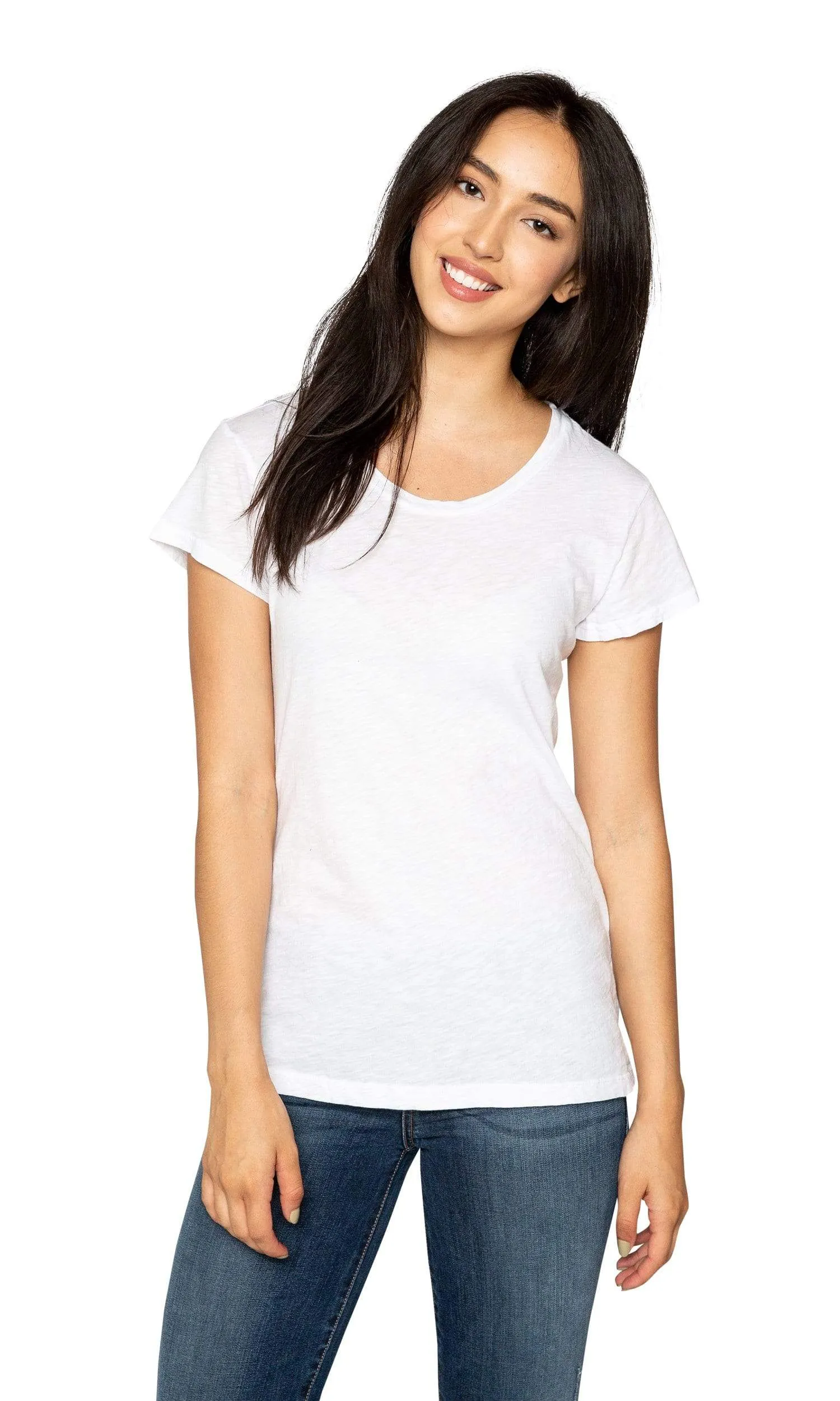 Velvet by Graham & Spencer Odelia03 Cotton Slub Crewneck Tee