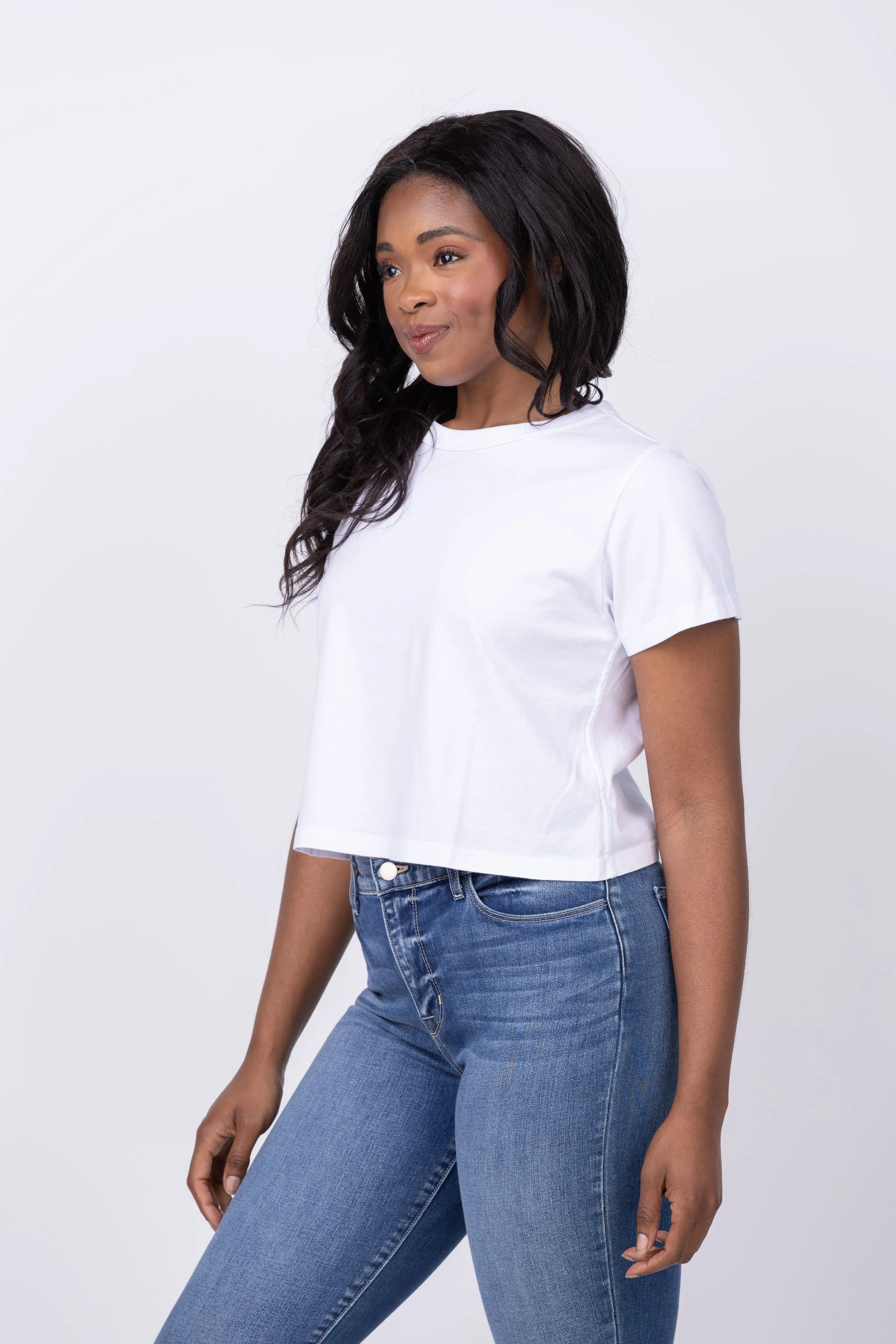 Velvet By Graham & Spencer Tinsley Top in White