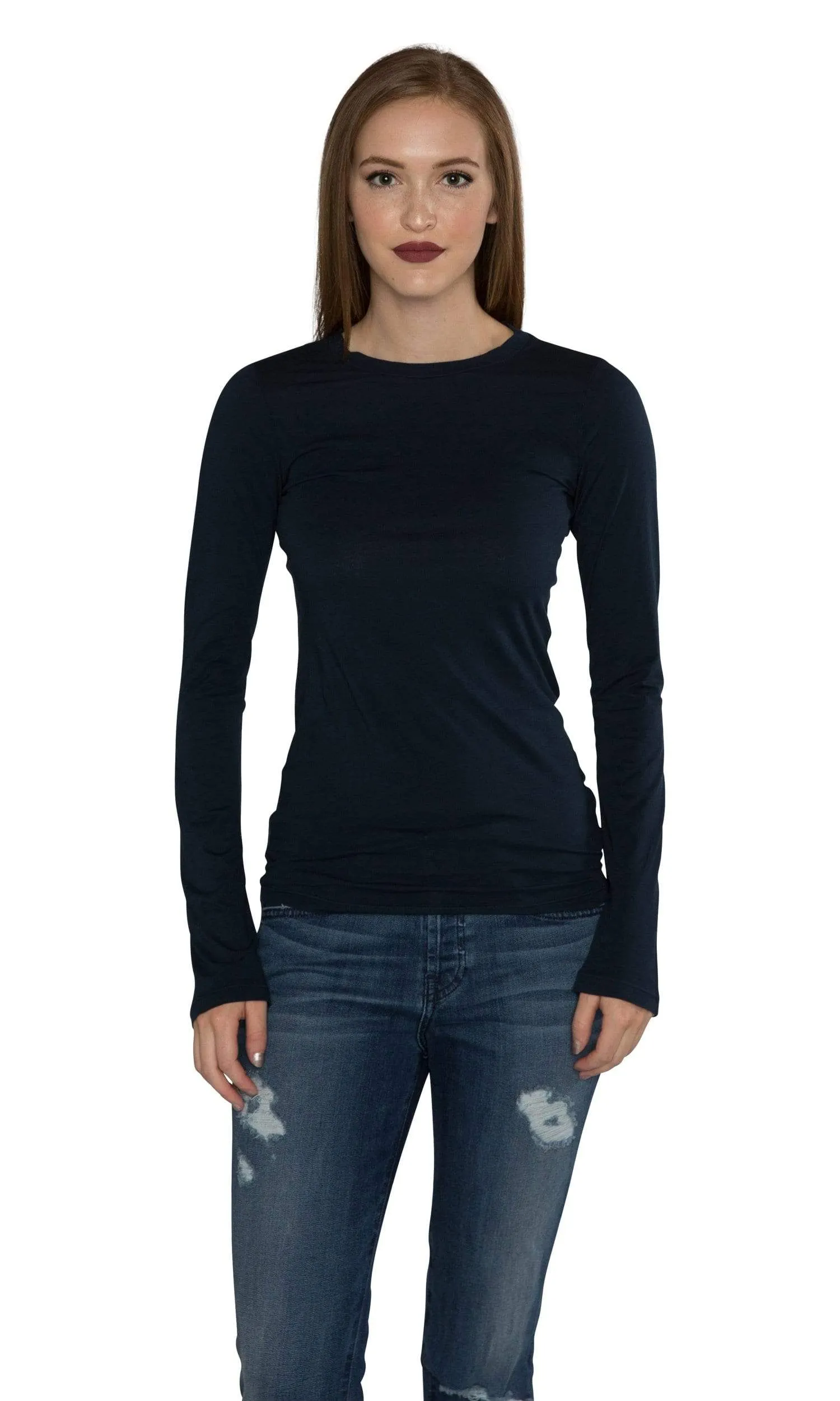 Velvet by Graham & Spencer Zofina05 Gauzy Whisper Crew Neck Top