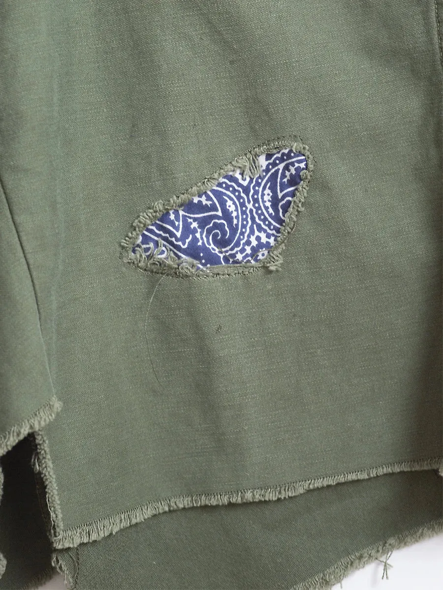 Vintage Army Skirt with Bandana Patch by ICONS