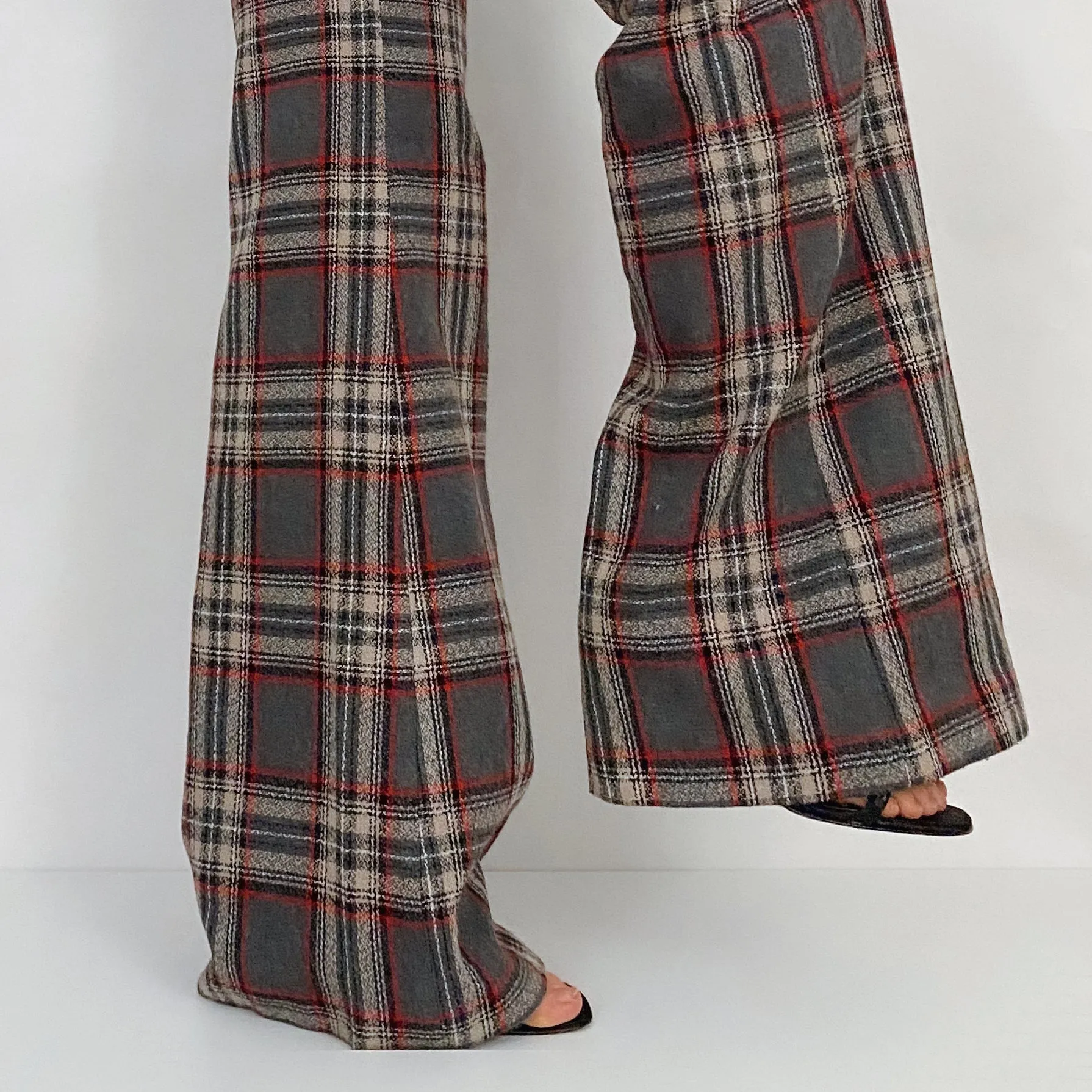 Vintage Plaid High Rise Pants