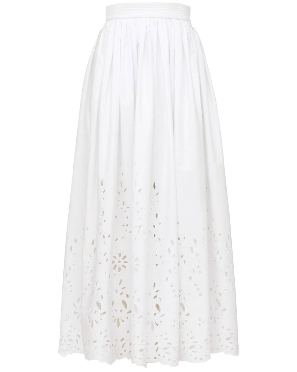 White Eyelet Maxi Skirt