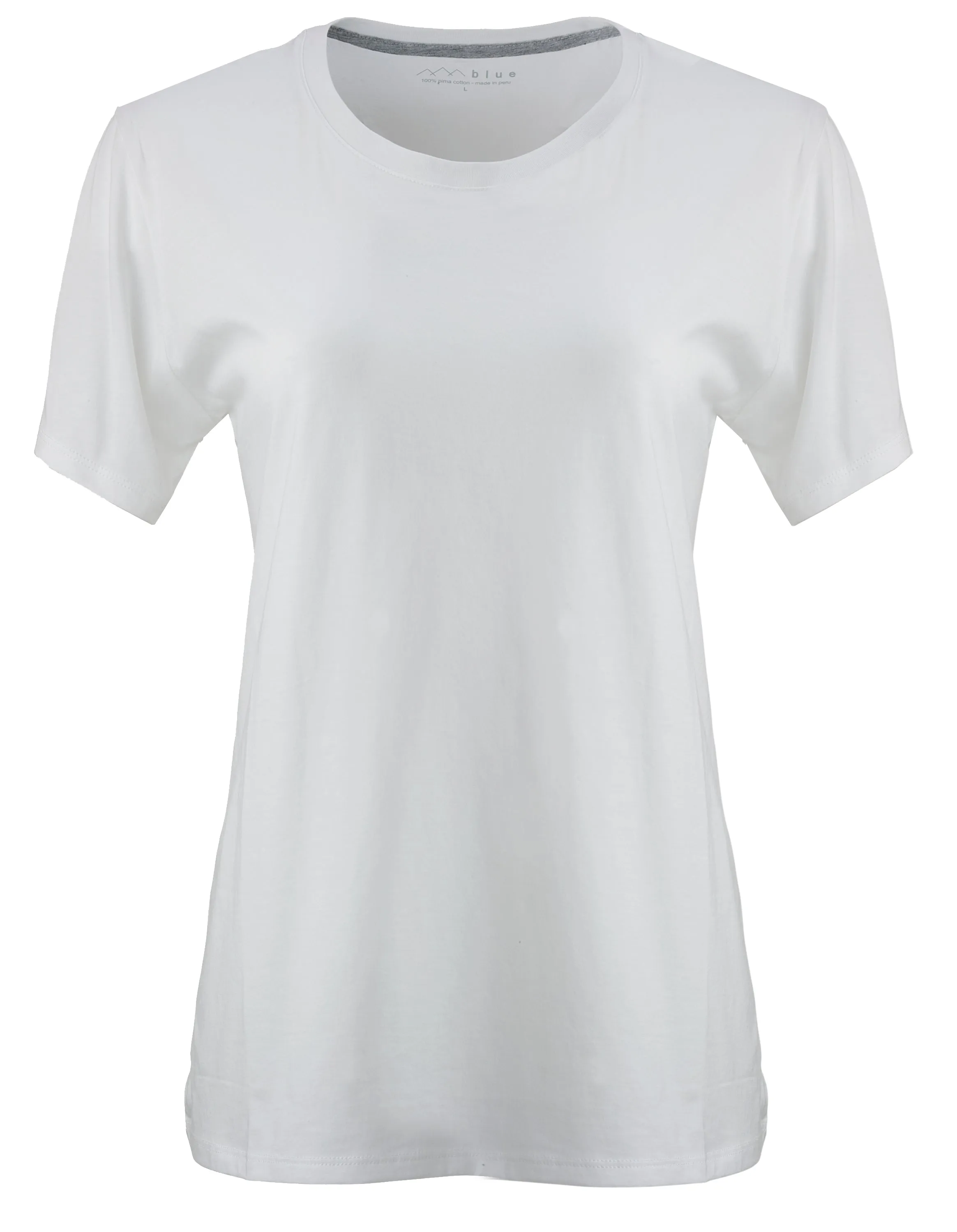 Women's 100% Pima Cotton Tee Shirt Crewneck