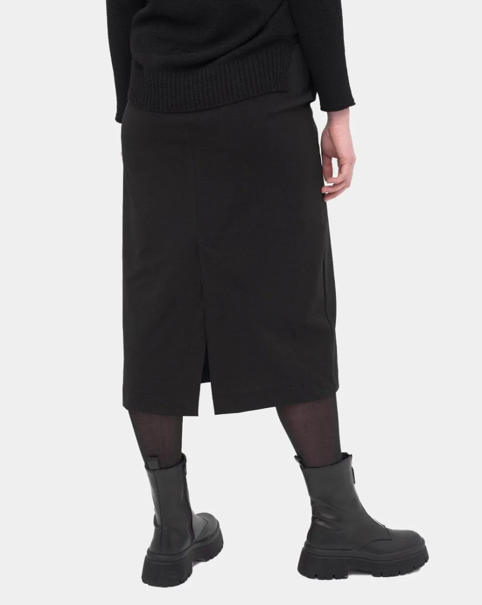 Zip Up Midi Skirt